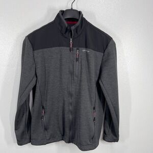 Orvis Full Zip Jacket Lightweight Outdoor Activewear Gray Black Mens Size Medium
